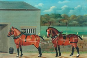 Dos Caballos con Arnés