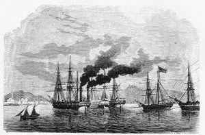 Historia de Estados Unidos: Barco de vapor de Unknown artist