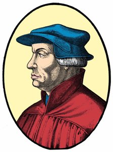 Ulrich o Huldrych Zwingli (1484-1531), reformador religioso suizo. de Unknown artist