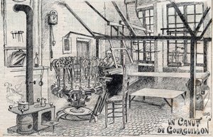 Un canut del Gourguillon (Lyon) en 1893 - grabado en 