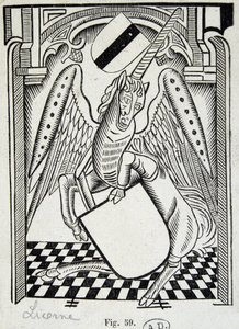 Unicornio - grabado del siglo XV de Unknown artist