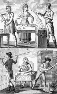 Uso de nuevos pesos y medidas en 1795 de Unknown artist