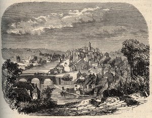 Uzerche - Corrèze - Francia - grabado en “PATRIE” - DESCRIPCIÓN PICTÓRICA DE FRANCIA EN 6 VOLÚMENES POR LUCIEN HUARD - finales del siglo XIX de Unknown artist