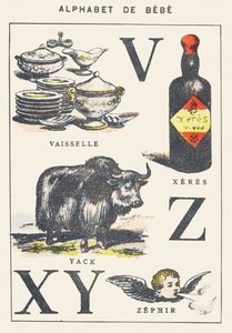 V X Y Z: platos, jerez, yak, céfiro de Unknown artist