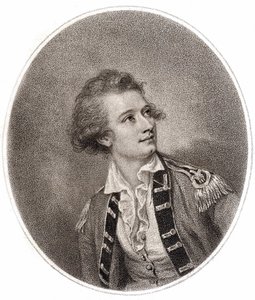 Vicente Lunardi, un aeronauta italiano, que realizó el primer ascenso en globo en Inglaterra el 14 de septiembre de 1784. Grabado de finales del siglo XVIII. de Unknown artist