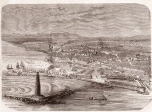 Vista de Livorno (Livorno - Toscana) - grabado de 1860 de Unknown artist