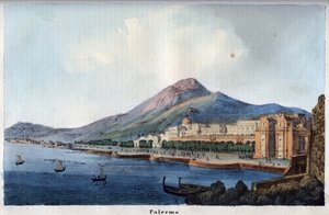 Vista de Palermo en el siglo XIX - grabado de 