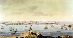 Vista de San Petersburgo - en El traje antiguo y moderno por J. Ferrario, ed. Milán de Unknown artist
