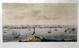 Vista de San Petersburgo a finales del siglo XVIII - en “El traje antiguo y moderno” de Ferrario de Unknown artist