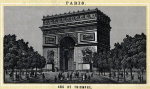 Vista del Arco de Triunfo en París de Unknown artist