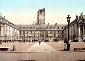 Vista del Ayuntamiento de Dijon. Foto cromo c. 1890. de Unknown artist