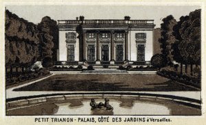 Vista del Pequeño Trianón en los jardines de Versalles. de Unknown artist