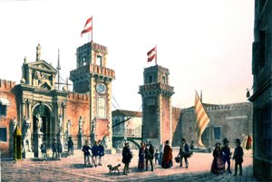 Vista del Arsenal de Venecia en el siglo XIX de Unknown artist