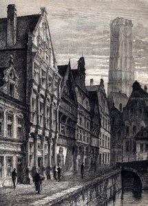Vista de la ciudad de Mechelen en Bélgica - ca. 1867 de Unknown artist
