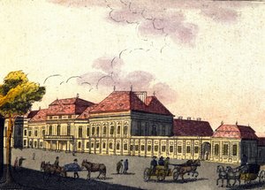 Vista de la ciudad de Viena en Austria, grabado de 1820