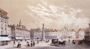 Vista de la gran plaza de la ciudad de Lille de Unknown artist