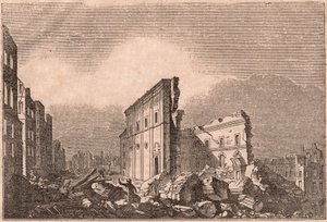 Vista de las ruinas de San Pablo, después del terremoto de 1755, Lisboa, Portugal de Unknown