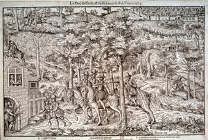 Guerras de religión 1562-1598. Asesinato de Francisco I de Lorena (1519-1563) Segundo Duque de Guisa el 18/02/1563. Un líder católico, fue asesinado por el calvinista Jean de Poltrot de Mere o Merey. Grabado del siglo XVI. París, B.N. de Unknown artist