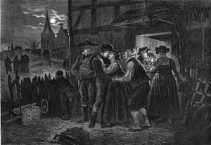 Jóvenes alsacianos emigrados para escapar del servicio militar prusiano. de Unknown artist