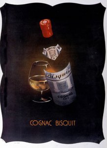 Cartel publicitario para Cognac Bisquit. 1932.