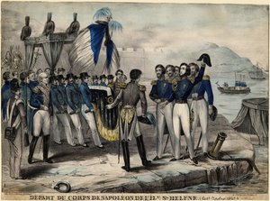 Salida del cuerpo de Napoleón de la isla de Santa Elena de Unknown artist