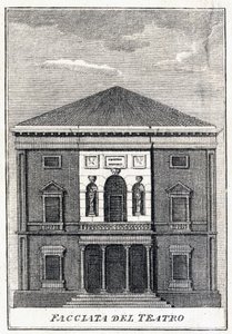 Fachada del Teatro La Fenice en Venecia a mediados del siglo XIX de Unknown artist