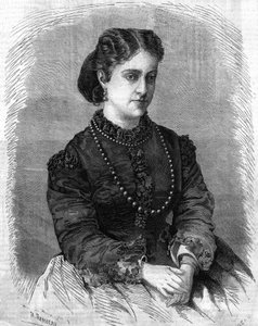 Retrato de Adelina Patti. Cantante italiana (1843-1919). Grabado de 1864 de Unknown artist