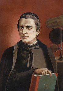 Retrato de Angelo Secchi, astrónomo italiano (1818-1878), fundador de la espectroscopía. Basado en Hombres y Mujeres célebres. Barcelona 1877. de Unknown artist