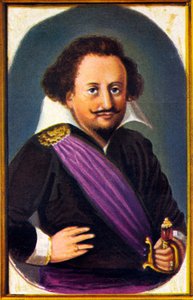 retrato de Carl Gustaf Wrangel (cromnolitografía) de Unknown artist
