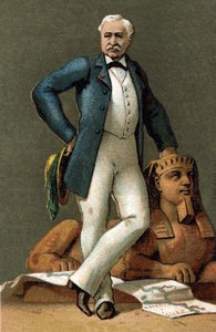 Retrato de Ferdinand de Lesseps (1805-1894), diplomático y administrador francés, en 1885.
