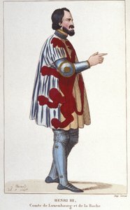 Retrato de Enrique III Conde de Luxemburgo (1247 - 1284). Grabado de 1830 de Unknown artist