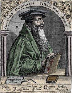 Retrato de Jean Calvin (1509-1564), reformador religioso y escritor francés. de Unknown artist