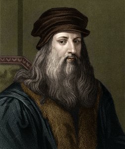 Retrato de Leonardo da Vinci (1452-1519), pintor italiano de Unknown artist