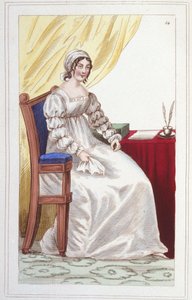 Retrato de Sophie Cottin (1770-1807) escritora francesa. Grabado de 1830 de Unknown artist