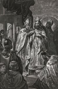 La coronación de Balduino I el día de Navidad de 1100 de Unknown artist