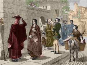 el primer encuentro de Laure (Laura de Noves de Unknown artist