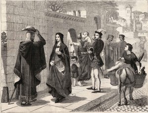 el primer encuentro de Laure (Laura de Noves de Unknown artist