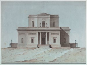 Elevación de una villa de campo