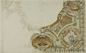 Boceto de decoración de techo de Unknown Italian