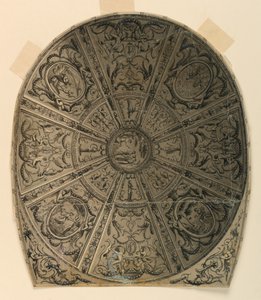 Dibujo, Diseño de techo: Decoración para teatro, ca. 1790 de Unknown artistUnknown artist