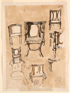 Dibujo, Sillas, 1780-1790
