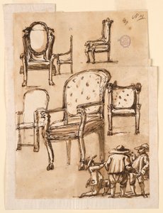 Dibujo, Sillas, 1780-1790 de Unknown artistUnknown artist