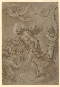 Dibujo, Cristo en el limbo, 1625-1628 de Unknown artistUnknown artist