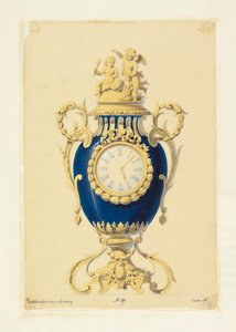 Dibujo, Reloj en porcelana, ca. 1855 de Unknown artistUnknown artist