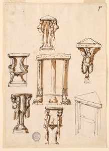 Dibujo, Consolas, ca. 1800 de Unknown artistUnknown artist