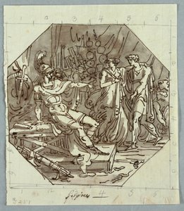 Dibujo, Continencia de Escipión, 1811 de Unknown artistUnknown artist