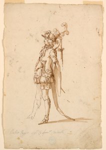 Dibujo, Diseño de vestuario: Una página para un ballet, ca. 1720 de Unknown artistUnknown artist