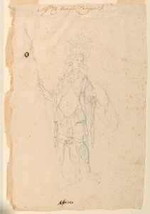 Dibujo, Diseño de vestuario: África para un ballet, hacia 1720 de Unknown artistUnknown artist