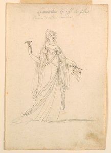 Dibujo, Diseño de vestuario: Música para un ballet, ca. 1720 de Unknown artistUnknown artist
