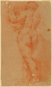 Dibujo, Estudio contraprueba de una mujer desnuda, principios del siglo XVII de Unknown artistUnknown artist